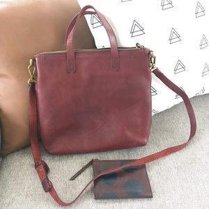 Madewell Mini Transport Cabernet + matching Pouch!